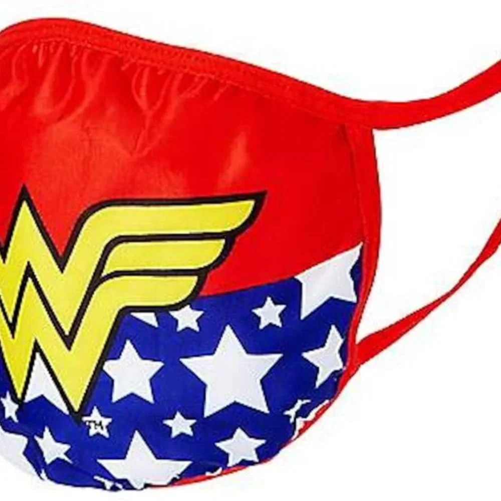 Pack of 3 Wonder Woman Girls Face Masks Kids Cloth Washable Reusable